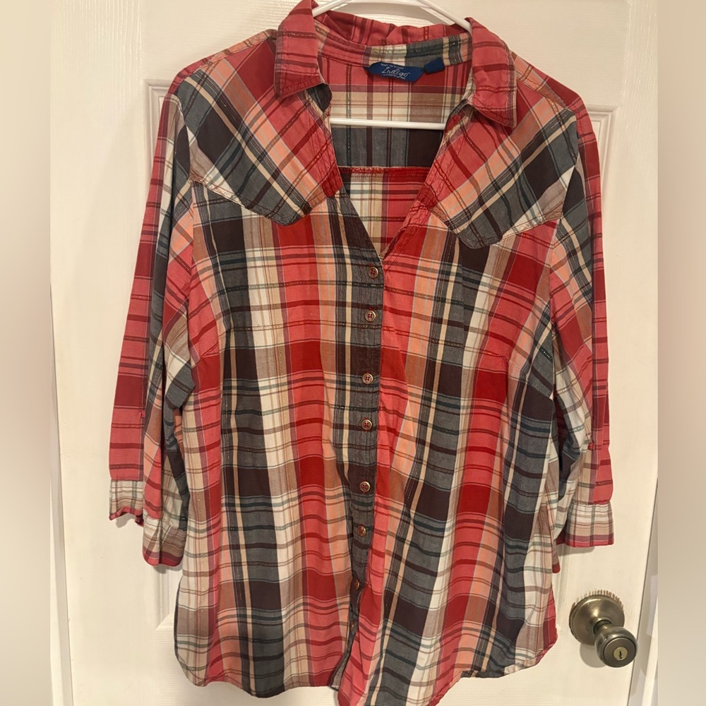 Great Northwest Clothing Company Plaid Shirt - Red and Tan